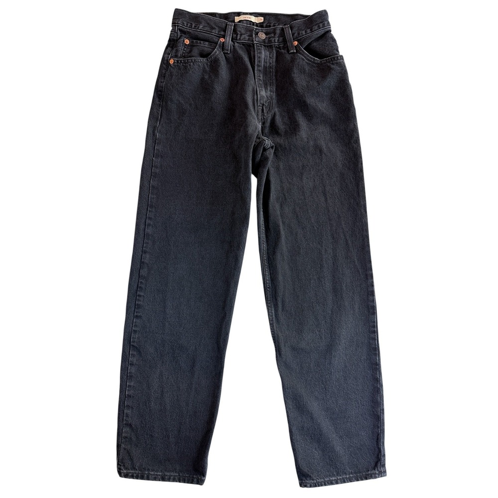 Levi's Dad Jean Women Size 26 Black High Rise Straight Leg Denim 79770-0020
